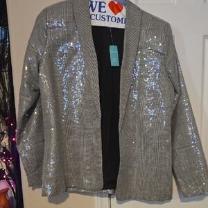 Maurices Silver Sequin Blazer